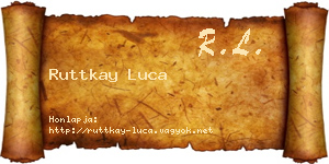 Ruttkay Luca névjegykártya